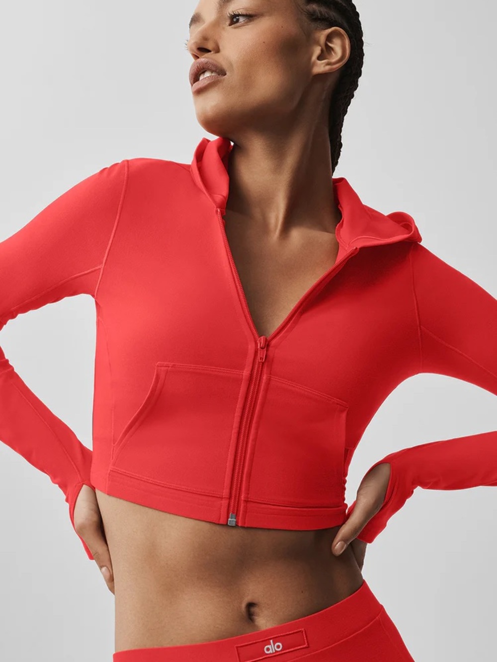 ALO Yoga Bright Red Fitted Jacket - Picture 4 of 8